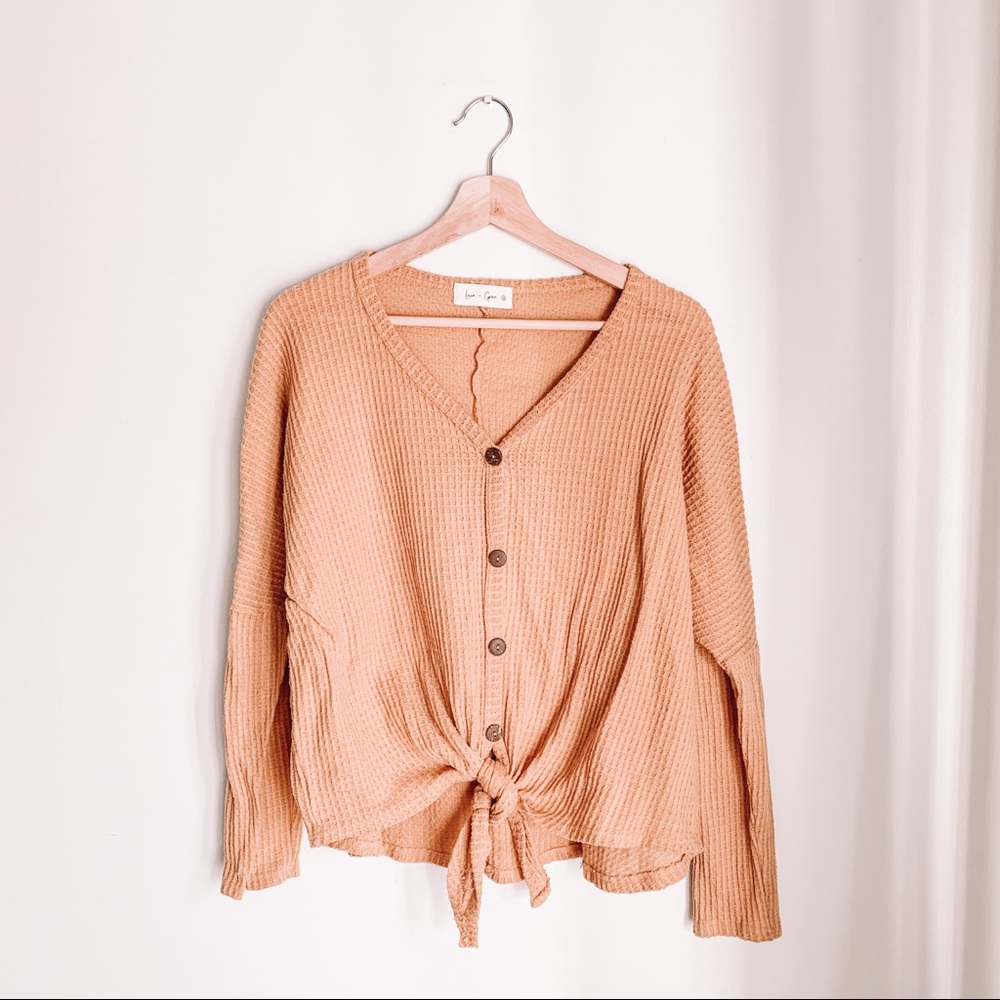 Luca and Grae Mustard Long Sleeve Top (Small)